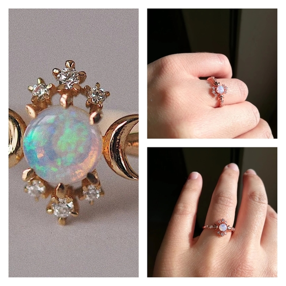 Boutique Jewelry - New size 7 Moons Opal Dainty Ring